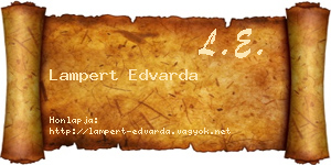 Lampert Edvarda névjegykártya